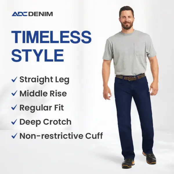 ADCDenim - All Day Comfort Straight Regular Fit Denim Trousers