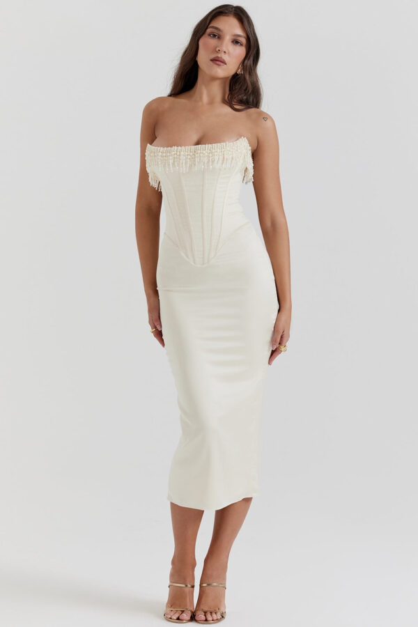 Anita Sleeveless Pearl Dress