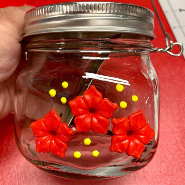 Beautiful Mason Jar Hummingbird Feeder