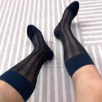 Bold Stripe Nylon Dress Socks