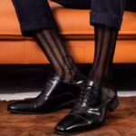 Bold Stripe Nylon Dress Socks