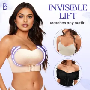 BreezyPush - LAST DAY SALE 70% OFF - Breathable Non-Slip Strapless Front Buckle Push-Up Bra