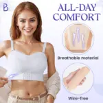 BreezyPush - LAST DAY SALE 70% OFF - Breathable Non-Slip Strapless Front Buckle Push-Up Bra