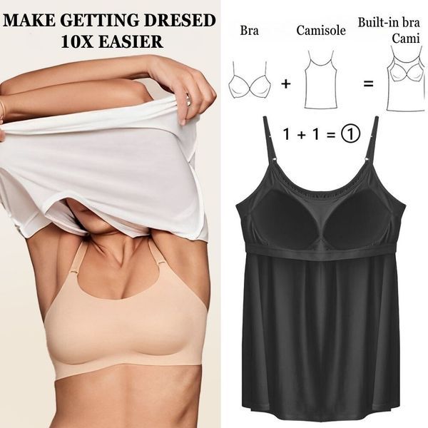 CamiBreeze - Loose-fit Built-in Bra Camisole