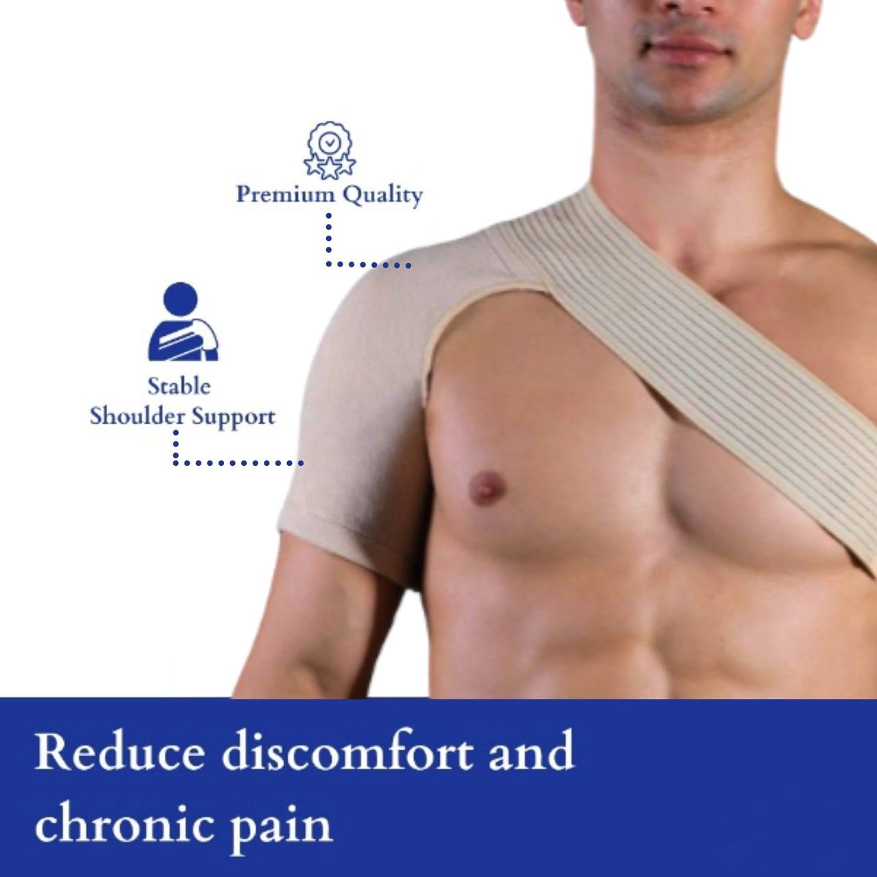 Cream Compression Shoulder Brace