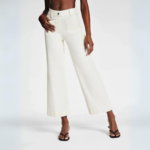 Cropped Wide-Leg Patch Pocket Jeans