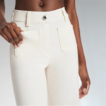 Cropped Wide-Leg Patch Pocket Jeans