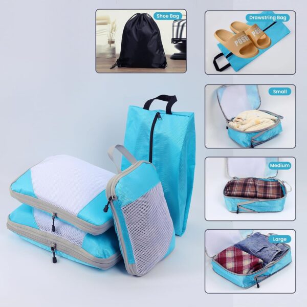 Expandable & Compression Packing Cubes - 6X Pcs