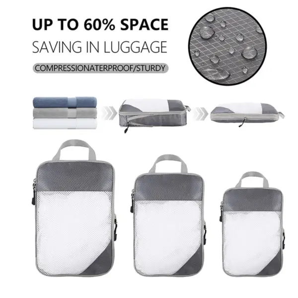 Expandable & Compression Packing Cubes - 6X Pcs