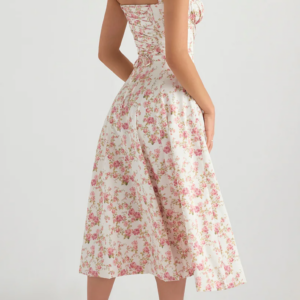 Floral Bustier Waist Dress