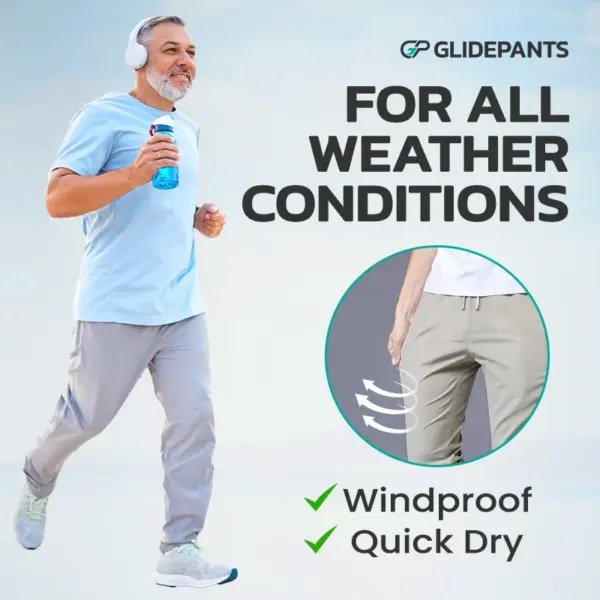 GlidePants - Unisex Quick Dry Pull-On Stretch Pants