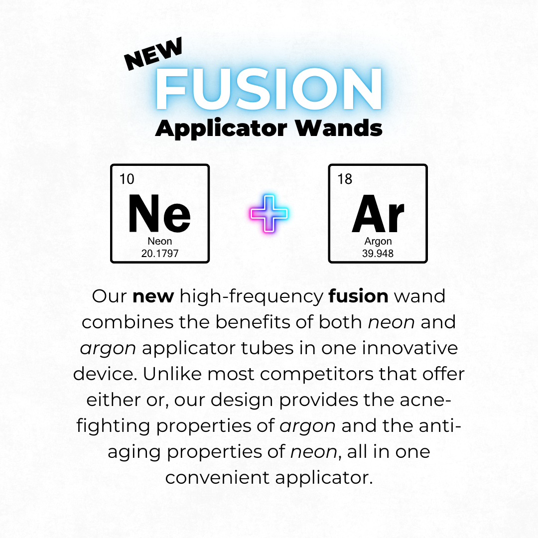 High-Frequency Facial Wand V2 with Fusion Applicators (Argon + Neon)