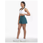 High Waisted 2-in-1 Yoga Shorts with Back and Side Pockets