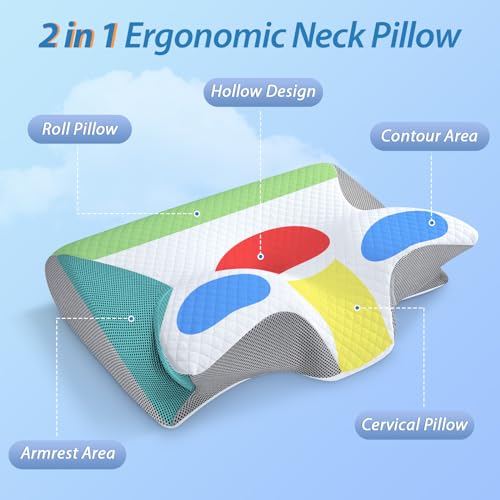 HOMCA Ergonomic Memory Foam Pillow