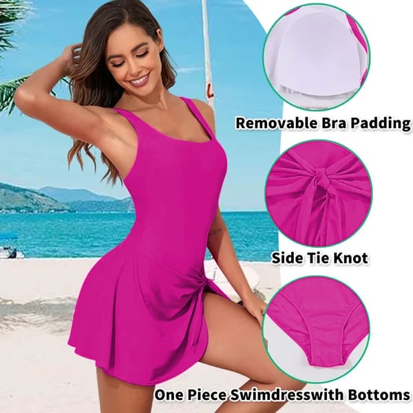 LAST DAY 49% - Women's Tummy Control One Piece Swimsuit With Skirt