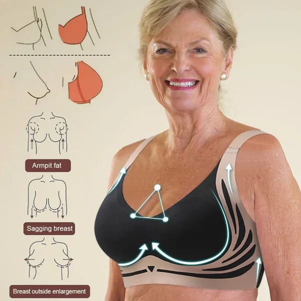 Last Day 49% Off - Super gather bra | Wireless Push-up Bra - No more sagging breasts