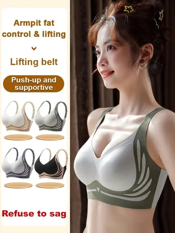 Last Day 49% Off - Super gather bra | Wireless Push-up Bra - No more sagging breasts