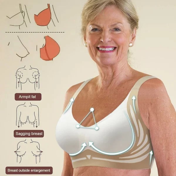 Last Day 49% Off - Super gather bra | Wireless Push-up Bra - No more sagging breasts