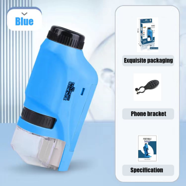 Last Day Promotion 75% OFF - Kid’s Portable Pocket Microscope With Adjustable Zoom 60 -120x