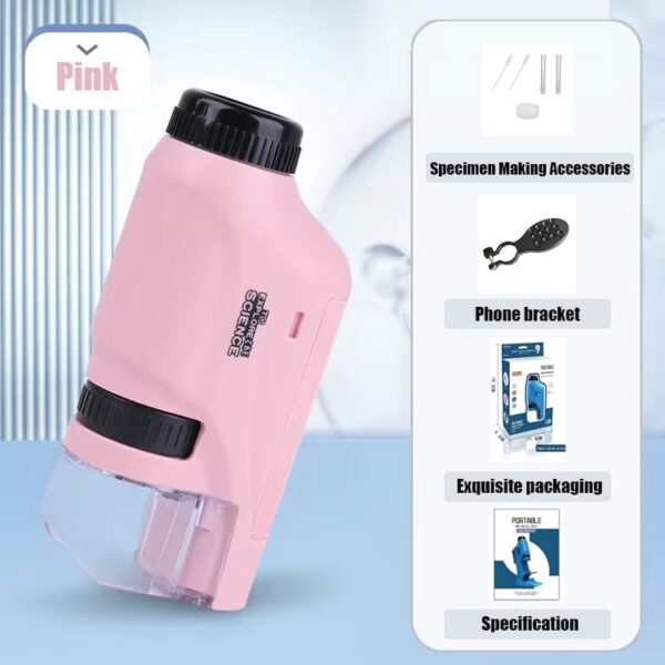 Last Day Promotion 75% OFF - Kid’s Portable Pocket Microscope With Adjustable Zoom 60 -120x