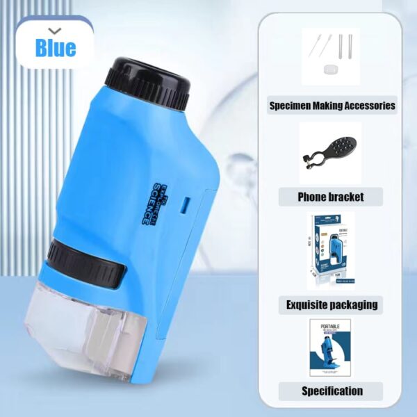 Last Day Promotion 75% OFF - Kid’s Portable Pocket Microscope With Adjustable Zoom 60 -120x