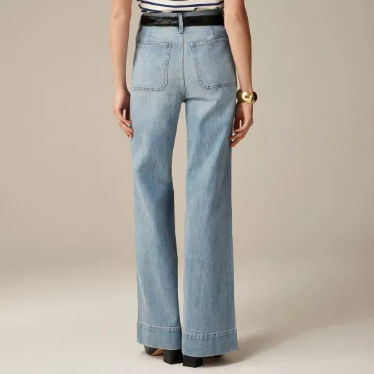 LAST DAY SALE OFF - Tummy Control Sailor Wide Leg Trouser - 2024 Best Selling Jeans