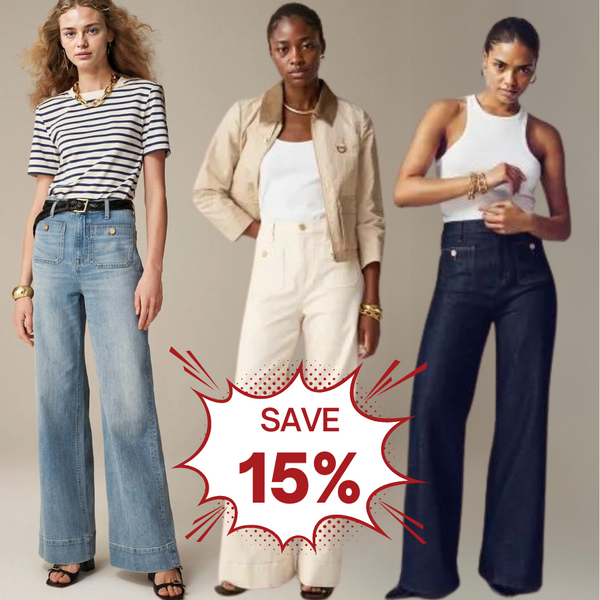 LAST DAY SALE OFF - Tummy Control Sailor Wide Leg Trouser - 2024 Best Selling Jeans