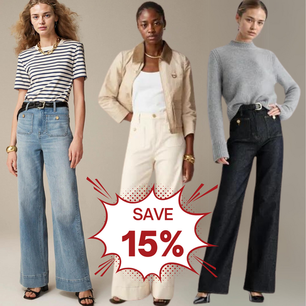 LAST DAY SALE OFF - Tummy Control Sailor Wide Leg Trouser - 2024 Best Selling Jeans