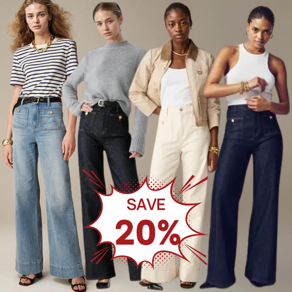 LAST DAY SALE OFF - Tummy Control Sailor Wide Leg Trouser - 2024 Best Selling Jeans