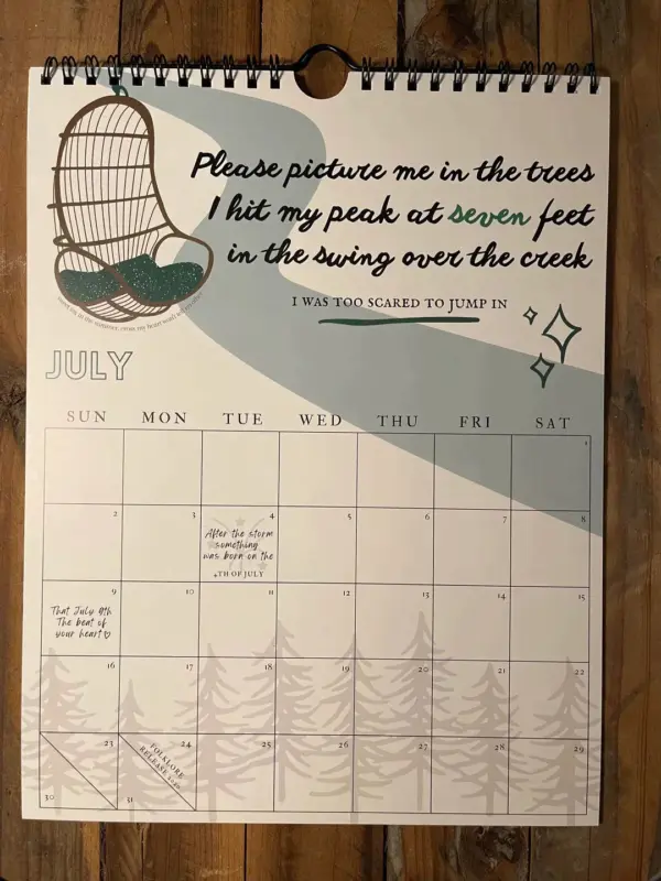 Now we've dropped the 2025 TS Lyrics Calendar!