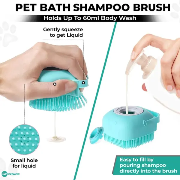 Petweld Pet Bath Shampoo Brush