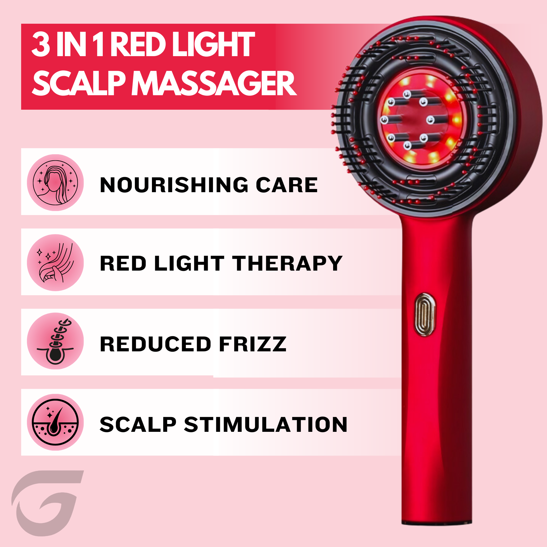 Red Light Scalp Massager 3 in 1