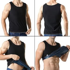 Sauna Shirt for Men, Short Sleeve Sauna Suit for Men, Sweat Body Shaper Sauna Vest for Men Gym Exercise Sauna Top