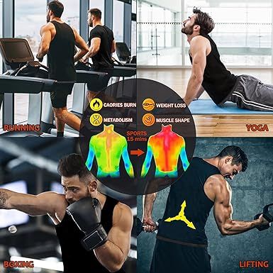 Sauna Shirt for Men, Short Sleeve Sauna Suit for Men, Sweat Body Shaper Sauna Vest for Men Gym Exercise Sauna Top