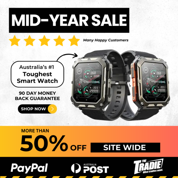 TOUGHM8 Smartwatch 50% OFF + FREE QuickRelease Safety Strap