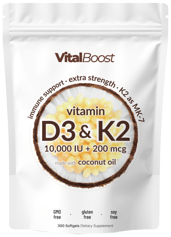 Vitamin D3 K2 Supplement Softgels