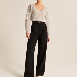 Wide-Leg Tailored Pants