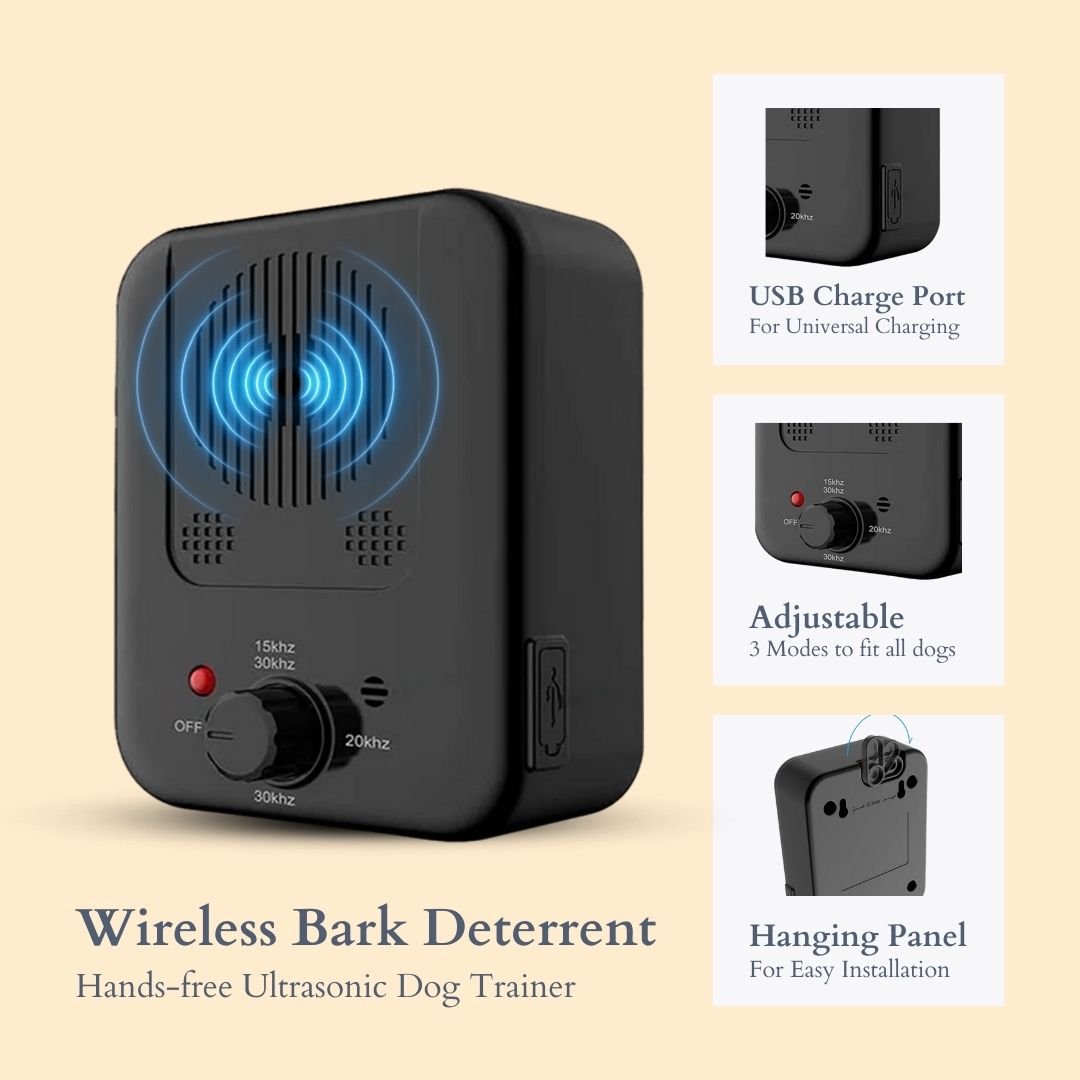 Wireless Ultrasonic Bark Deterrent