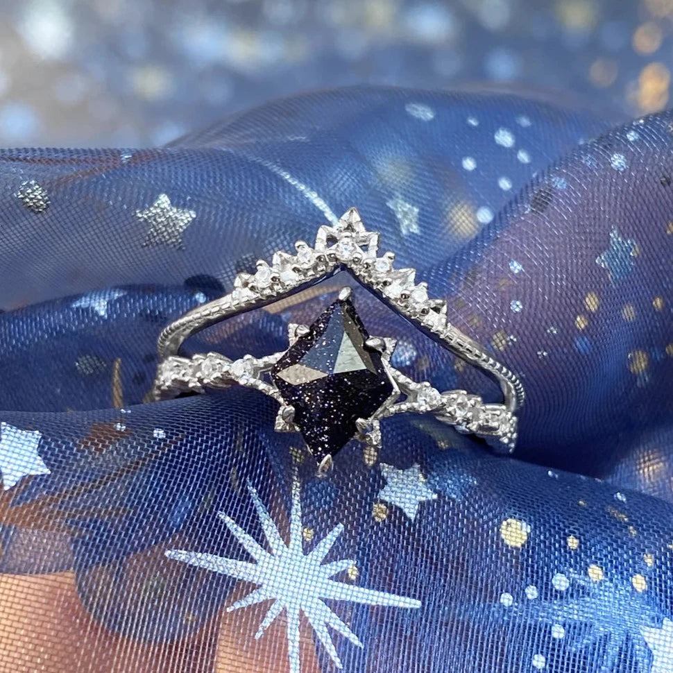 Adjustable Starry Night Ring Set