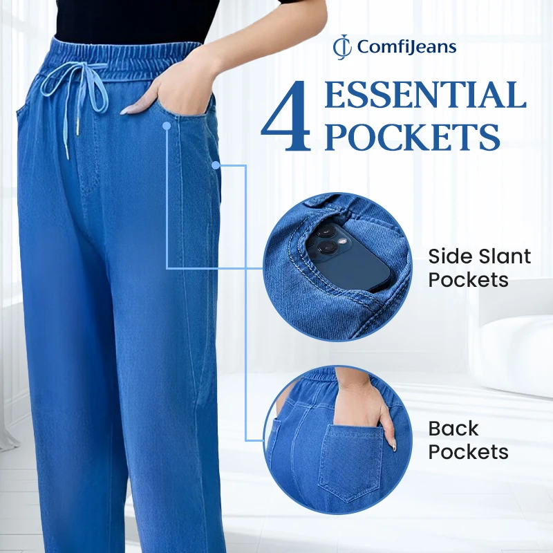 ComfiJeans - High Waist Ultra-Stretch Mom Jeans