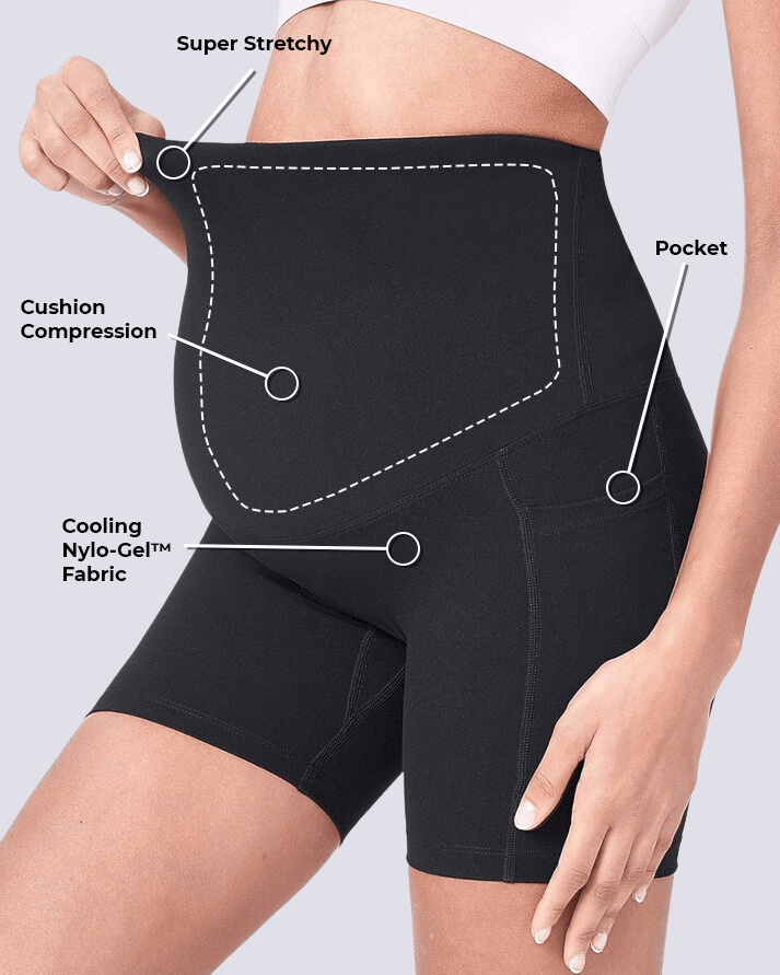 ComfortCloud 2.0 - Maternity & Postpartum Biker Shorts