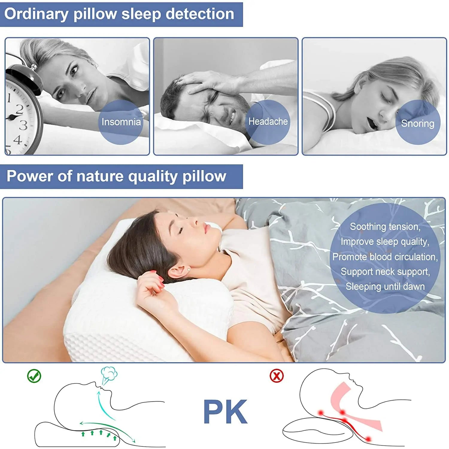 DreamEase Memory Foam Pillow