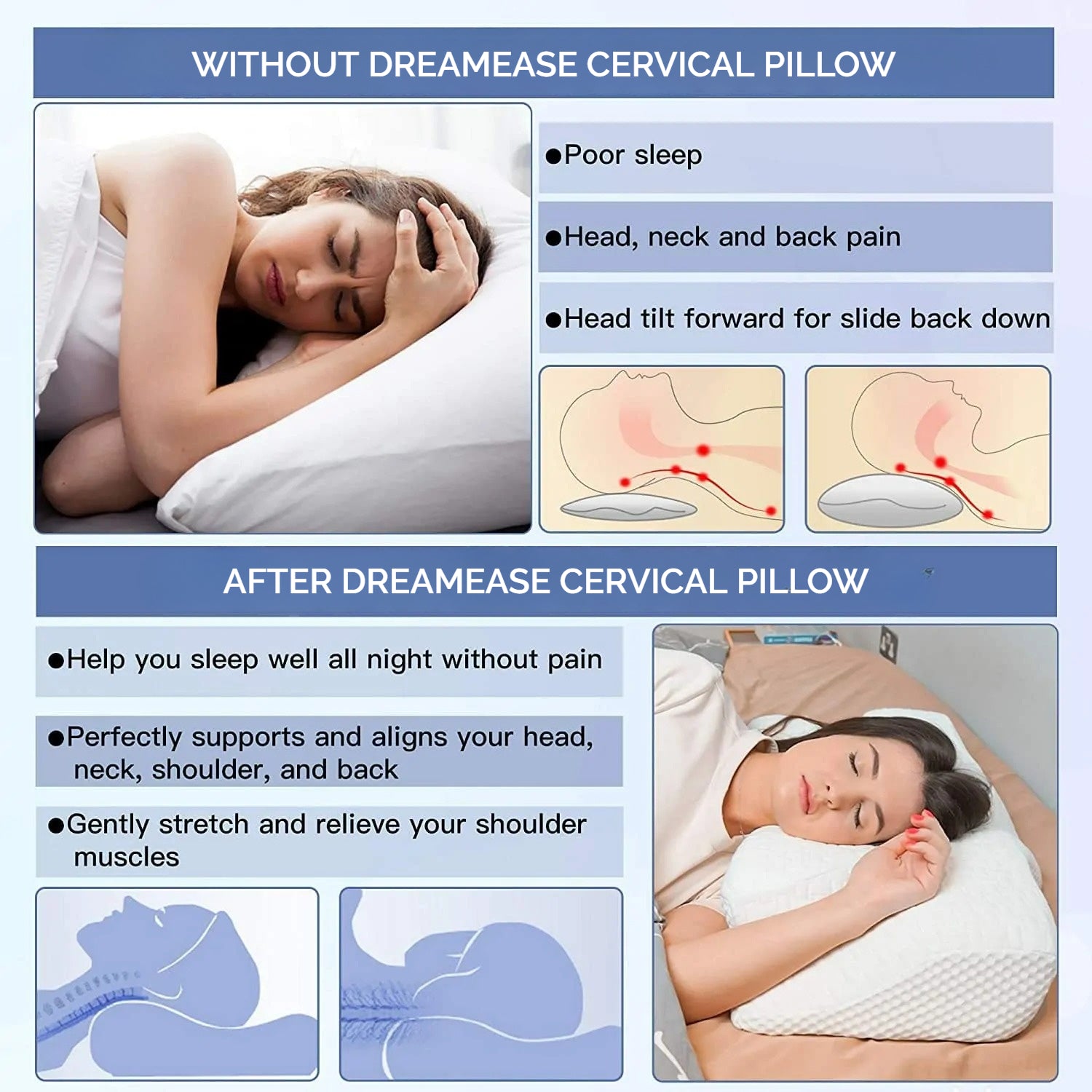 DreamEase Memory Foam Pillow