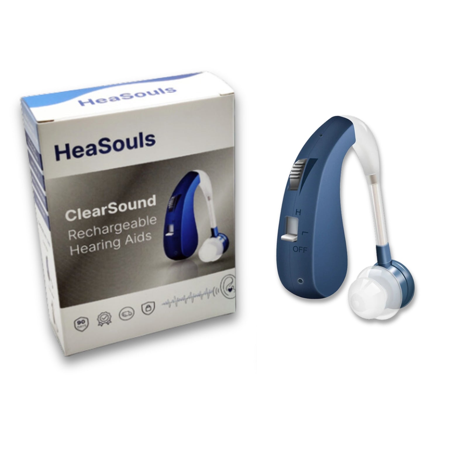 HeaSouls ClearSound Rechargeable Hearing Aids (Pair Of 2)