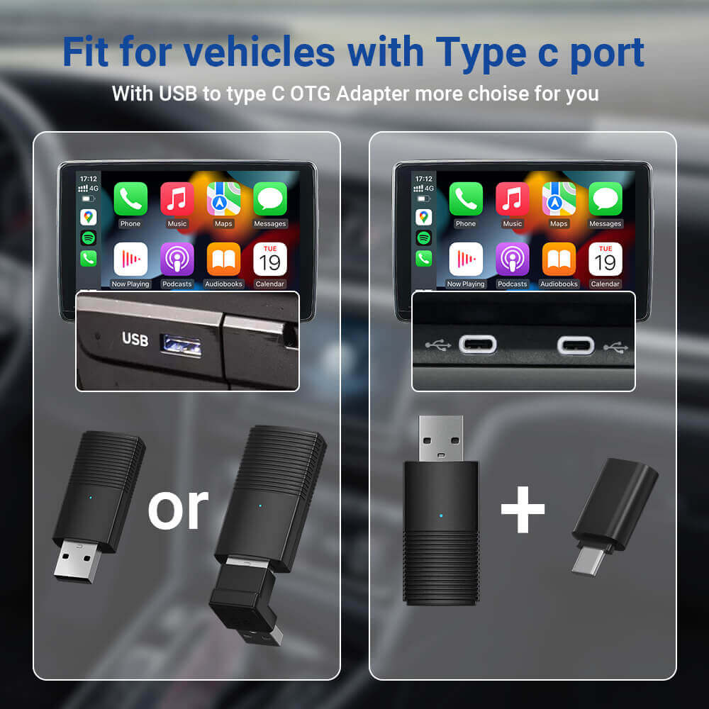 Hot Sale 40%OFF - Mini Wireless CarPlay/Android Auto Adapter