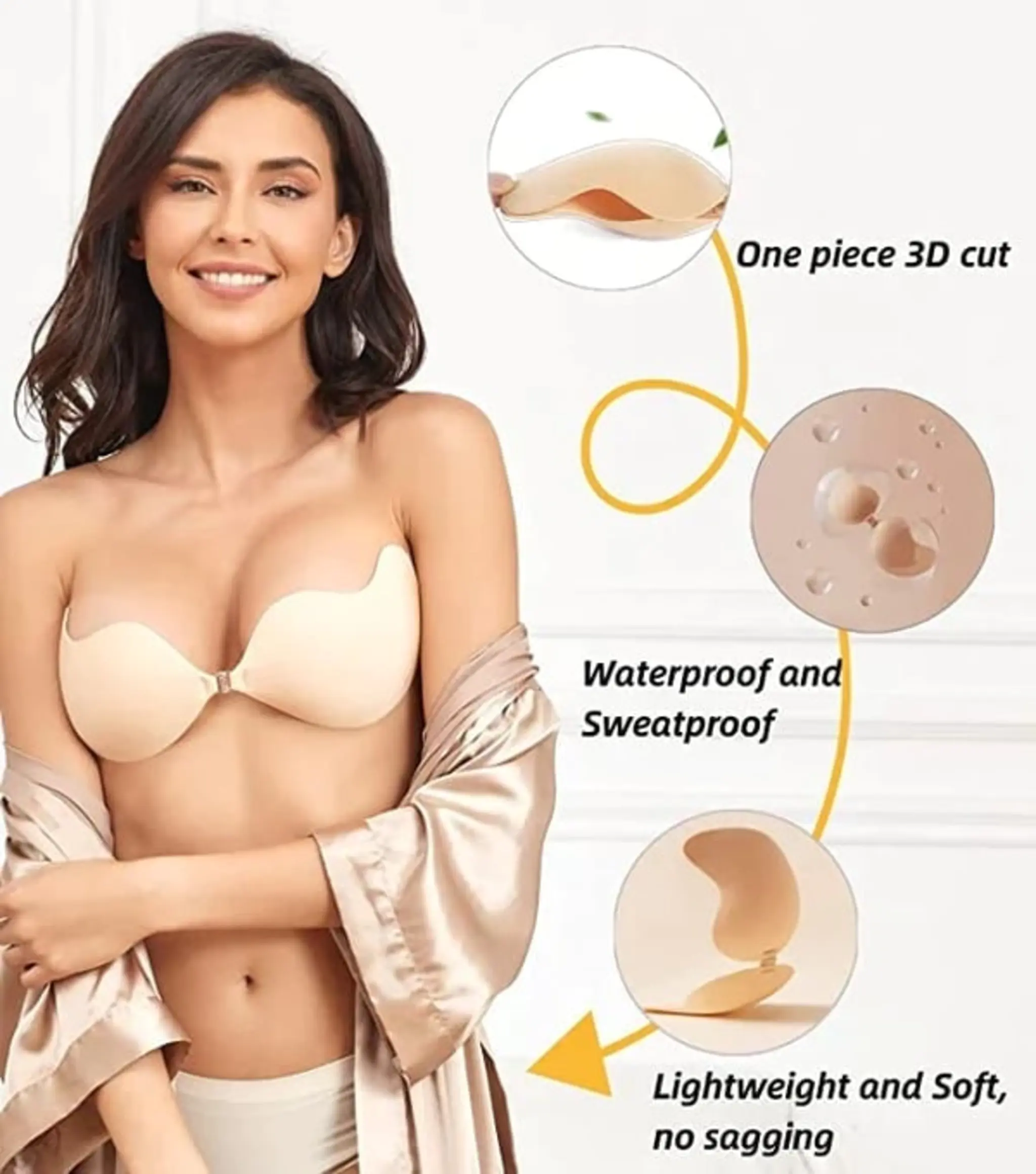 Invisible Diva Strapless Backless Push up Bra