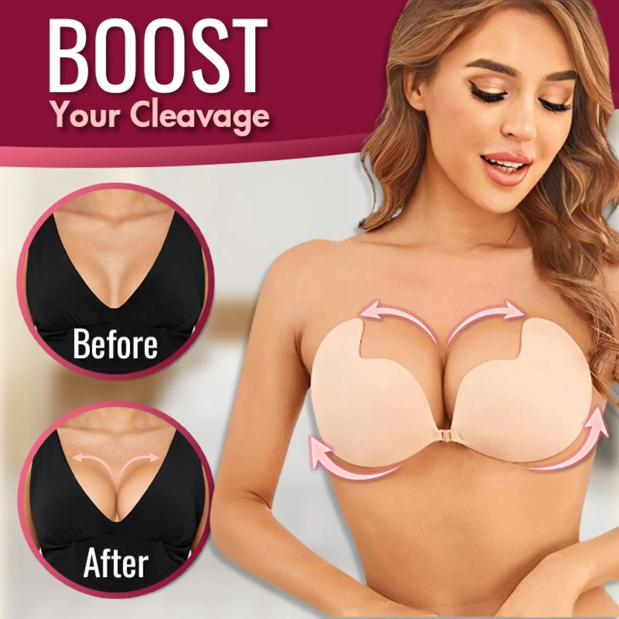 Invisible Diva Strapless Backless Push up Bra