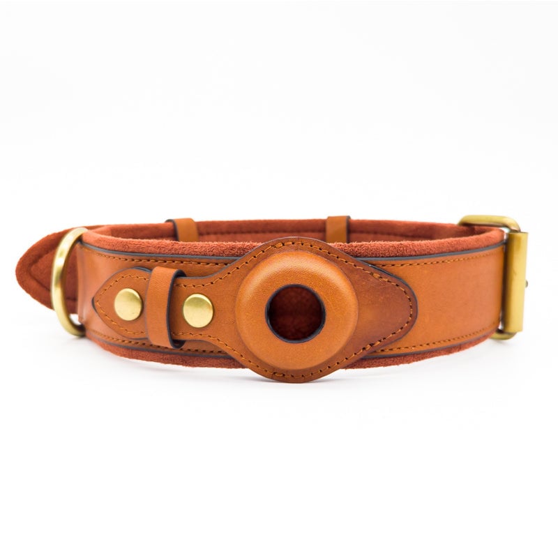 Keepaws Leather AirTag Collar