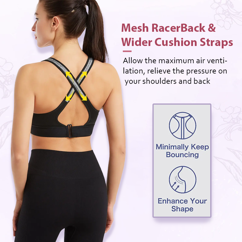 Last day 49% OFF - Wireless Supportive Adjustable Zip Front Sports Bra