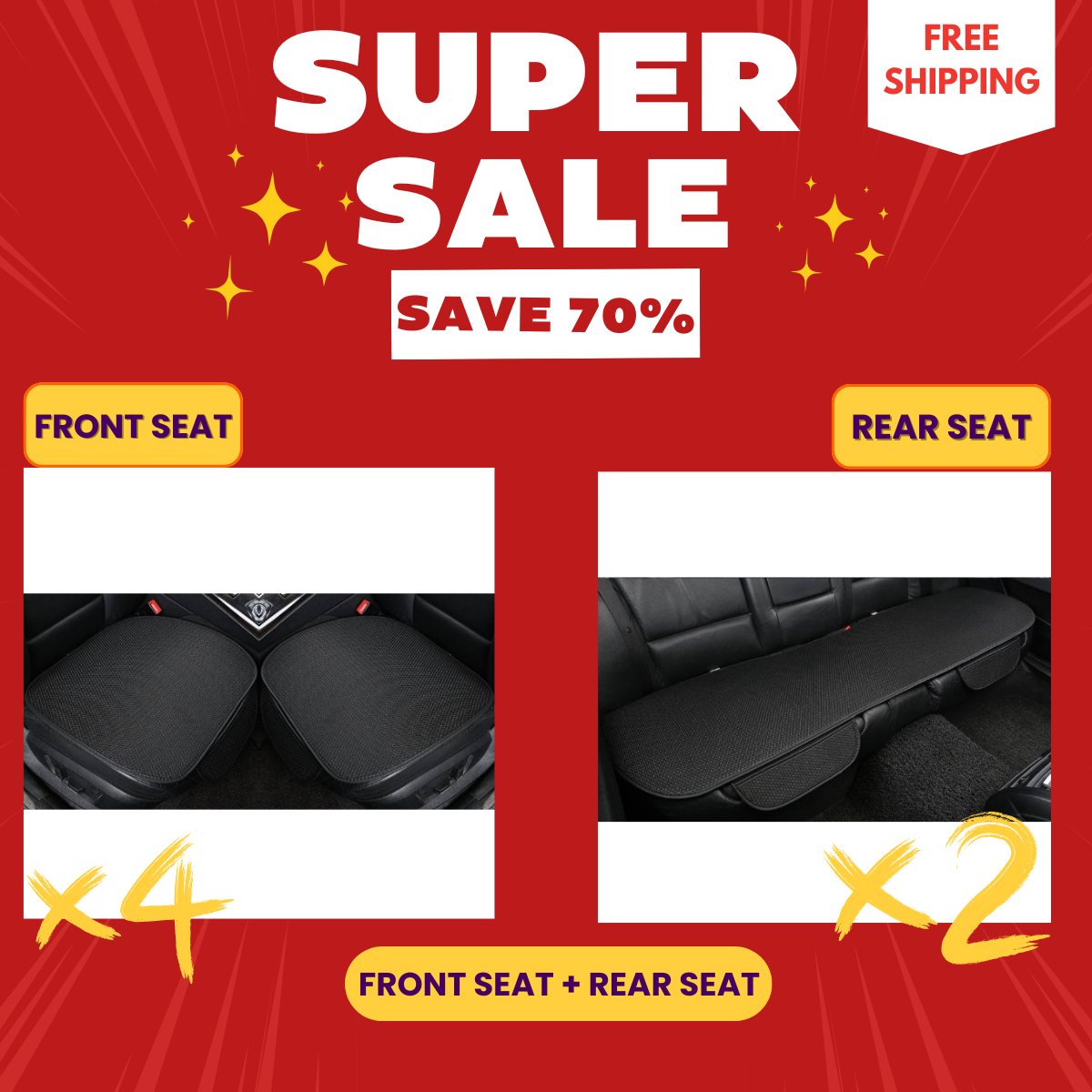 Last Day SALE 50% OFF - Non-Slip Car Seat Pad for Summer: Breathable and Refreshing